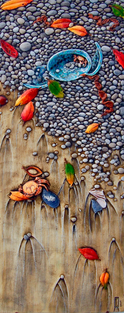 Pohutukawa drift print by Craig Fletcher.